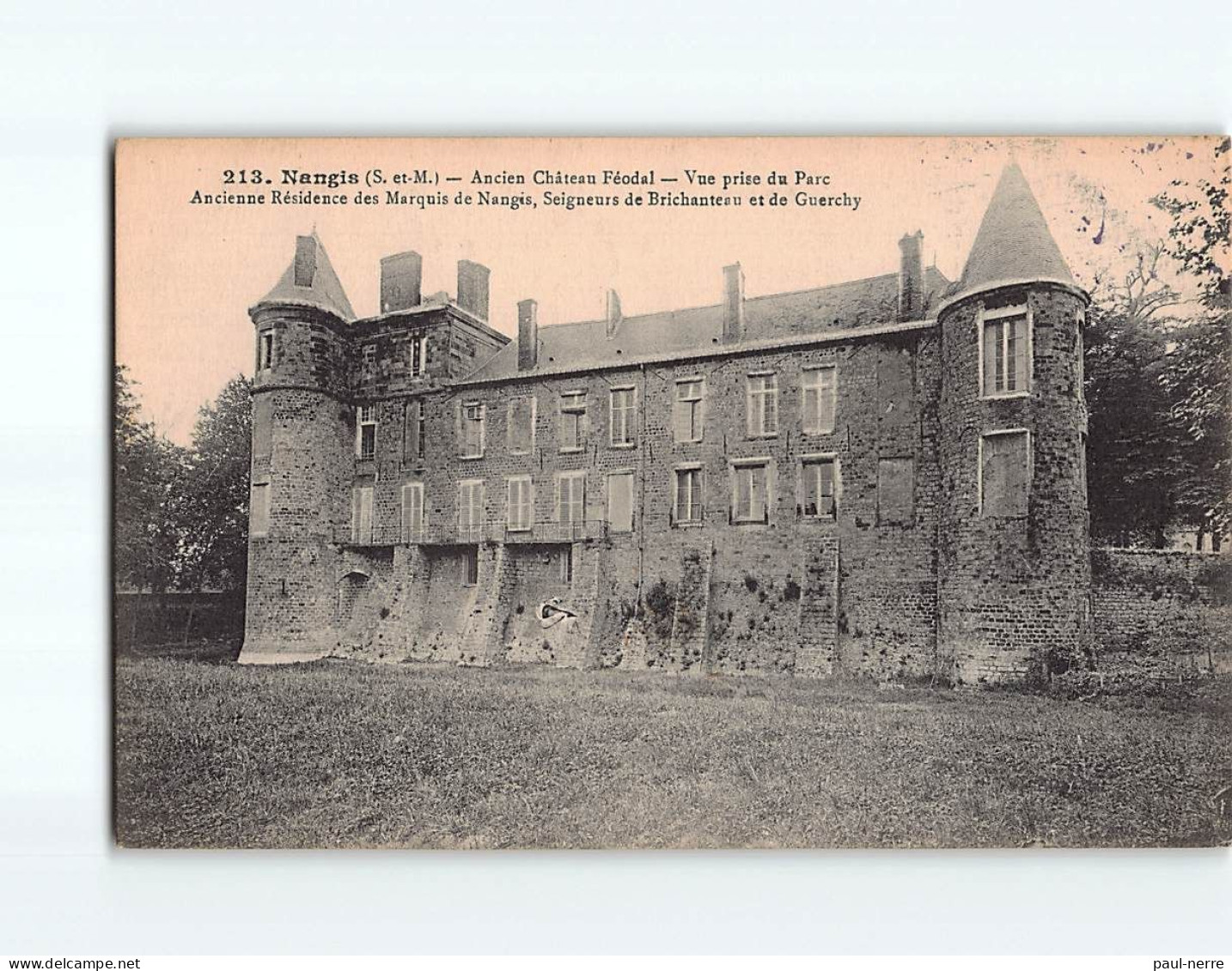 NANGIS : Ancien Château Féodal, Vue Prise Du Parc - Très Bon état - Nangis