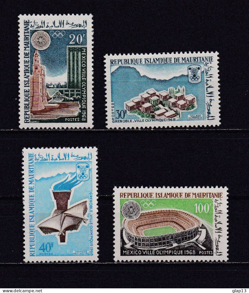 MAURITANIE 1967 TIMBRE N°223/26 NEUF** JEUX OLYMPIQUES - Mauritanie (1960-...)