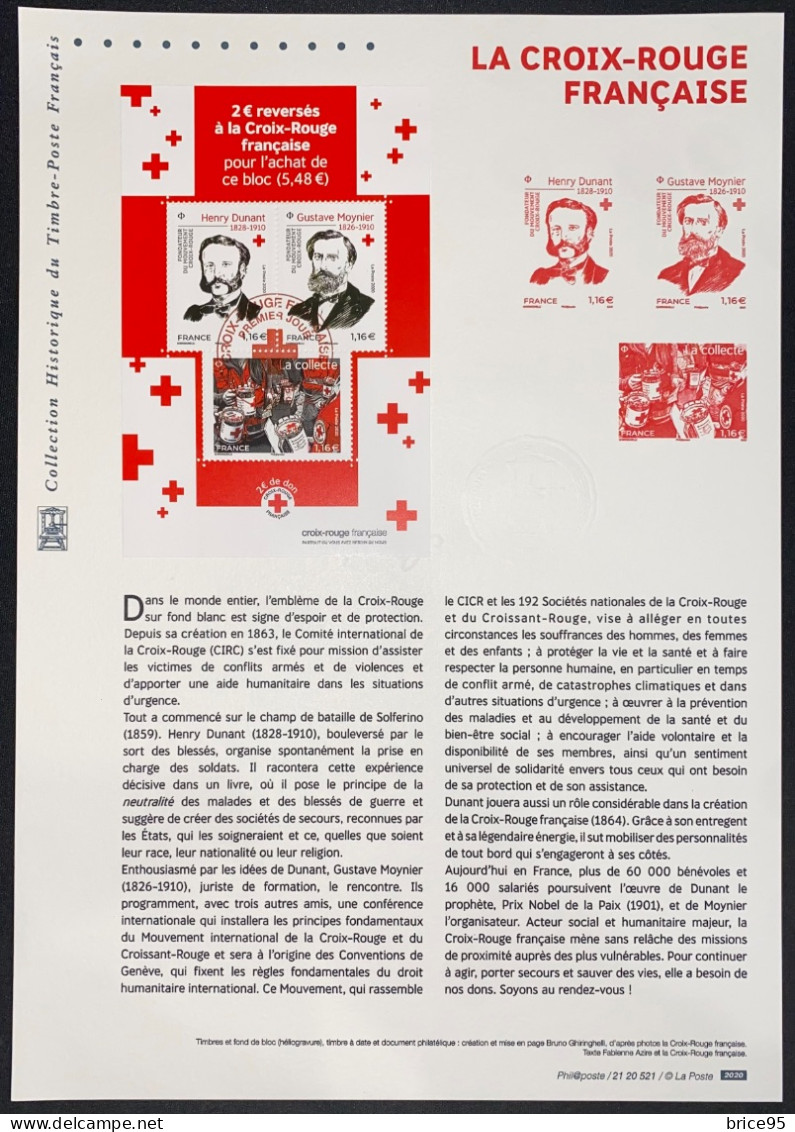 France - Document Philatélique - Premier Jour - FDC - YT N° F 5430 - Croix Rouge - 2020 - 2020-…