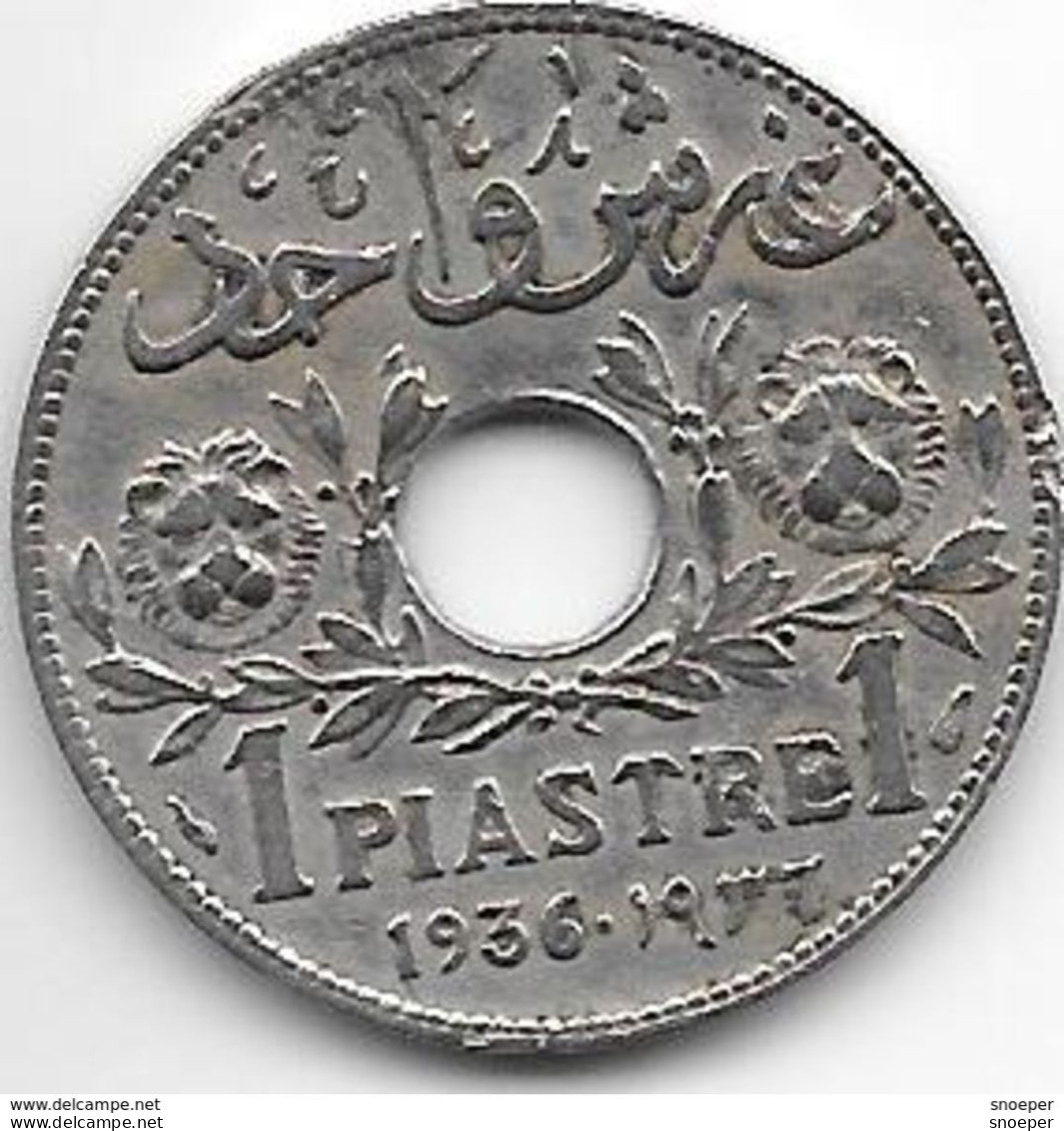 *lebanon  1 Piastres 1936   Km3   Vf+ - Lebanon