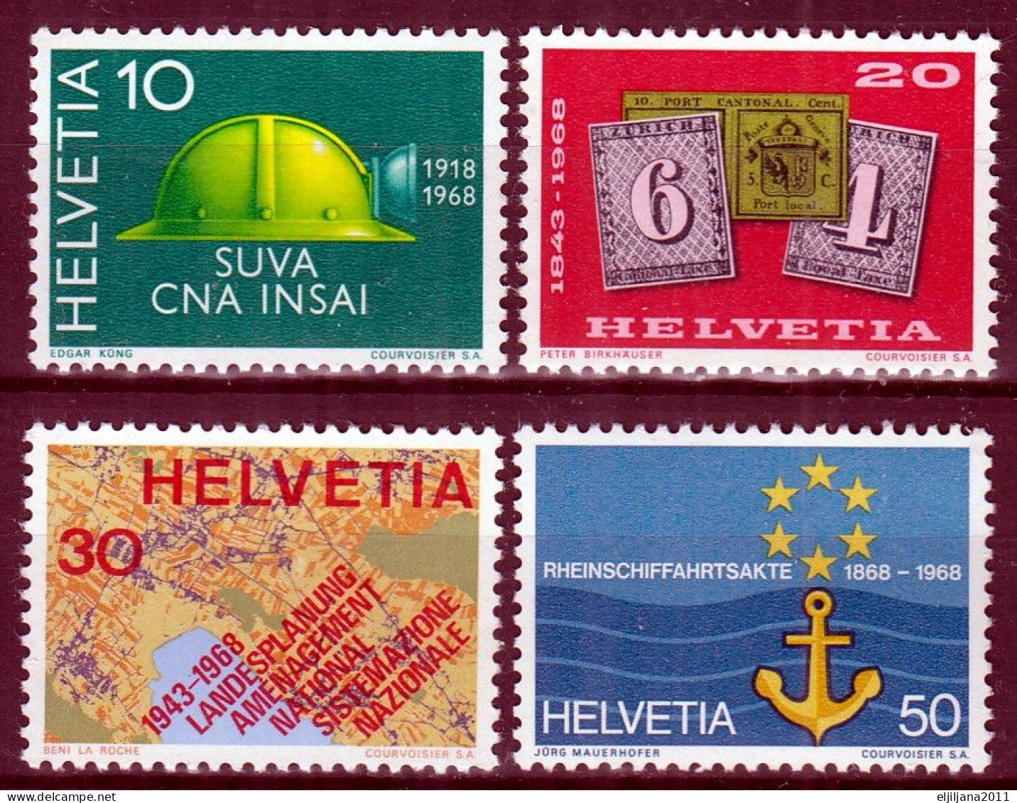 Switzerland / Helvetia / Schweiz / Suisse 1968 ⁕ Annual Events / Jahresereignisse Mi.887-890 ⁕ 4v MNH - Nuevos