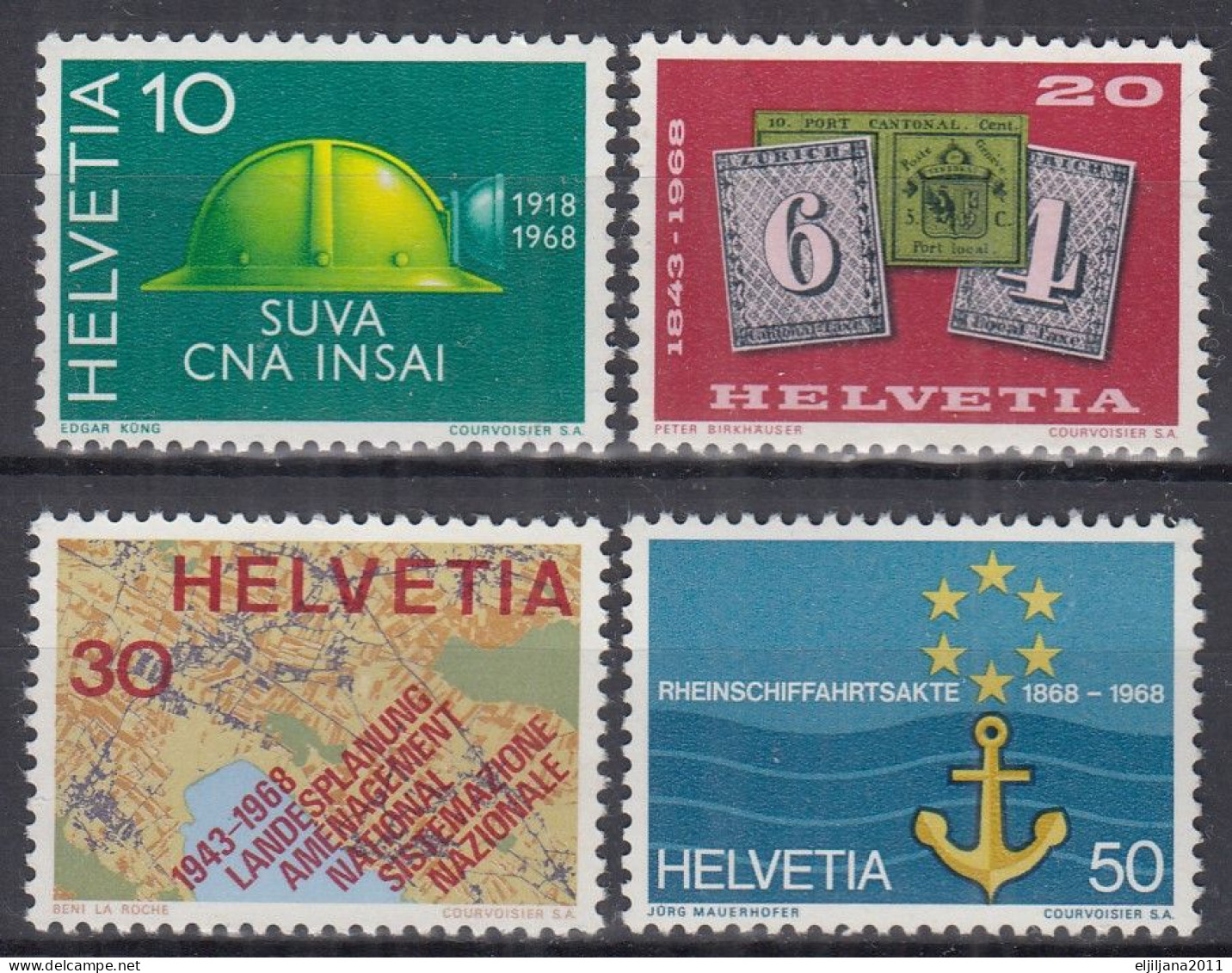 Switzerland / Helvetia / Schweiz / Suisse 1968 ⁕ Annual Events / Jahresereignisse Mi.887-890 ⁕ 4v MNH - Nuovi