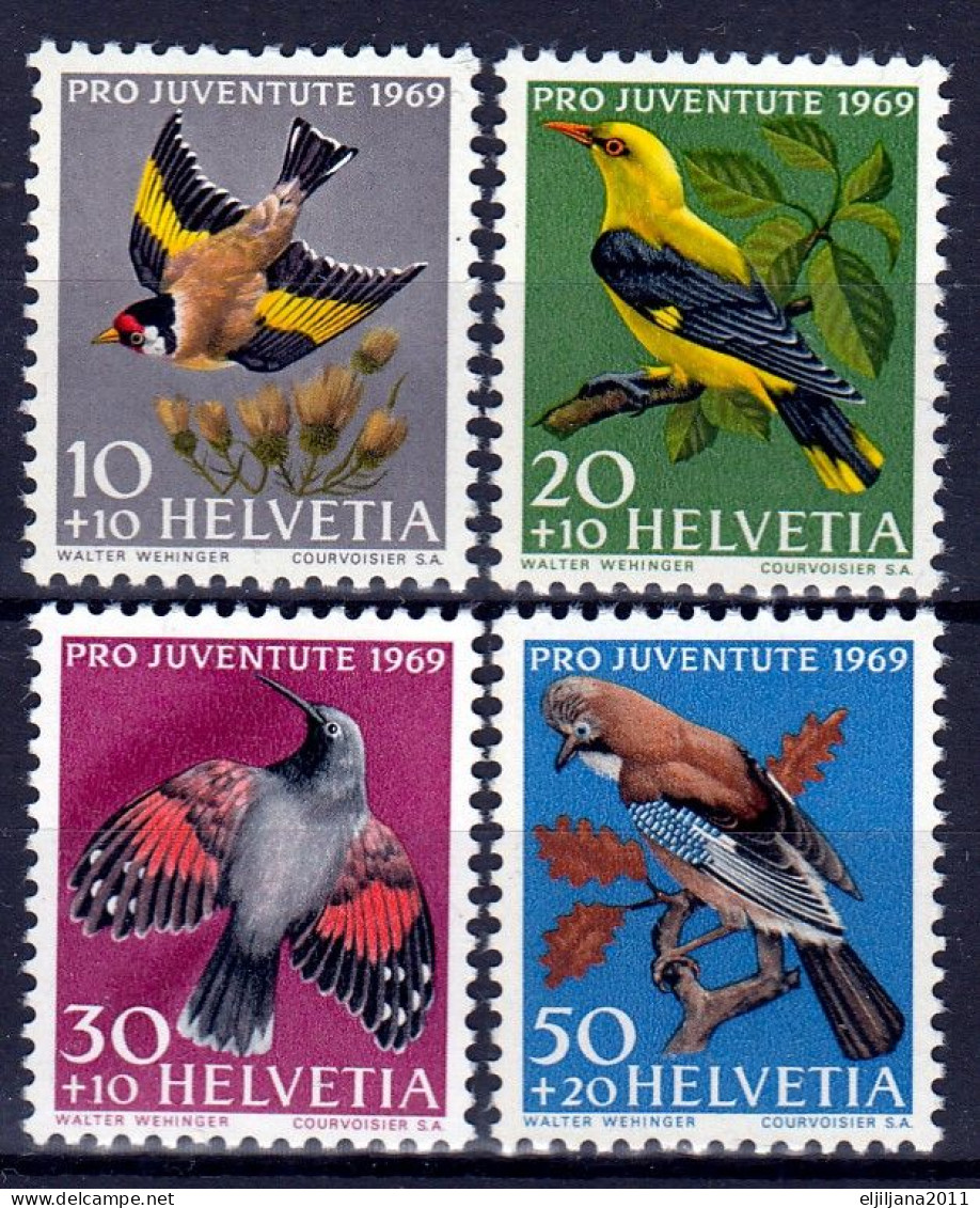 Switzerland / Helvetia / Schweiz / Suisse 1969 ⁕ Birds Pro Juventute Mi.914-917 ⁕ 4v MNH - Ungebraucht