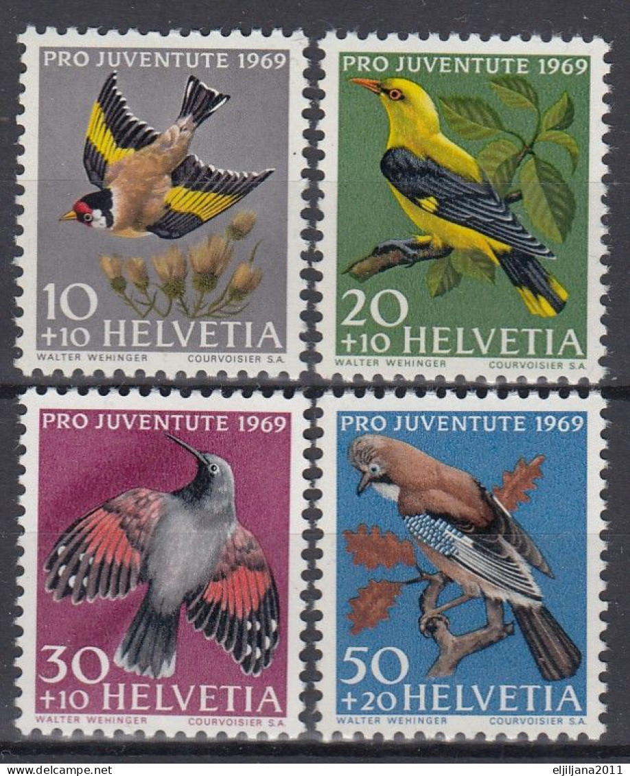 Switzerland / Helvetia / Schweiz / Suisse 1969 ⁕ Birds Pro Juventute Mi.914-917 ⁕ 4v MNH - Nuovi