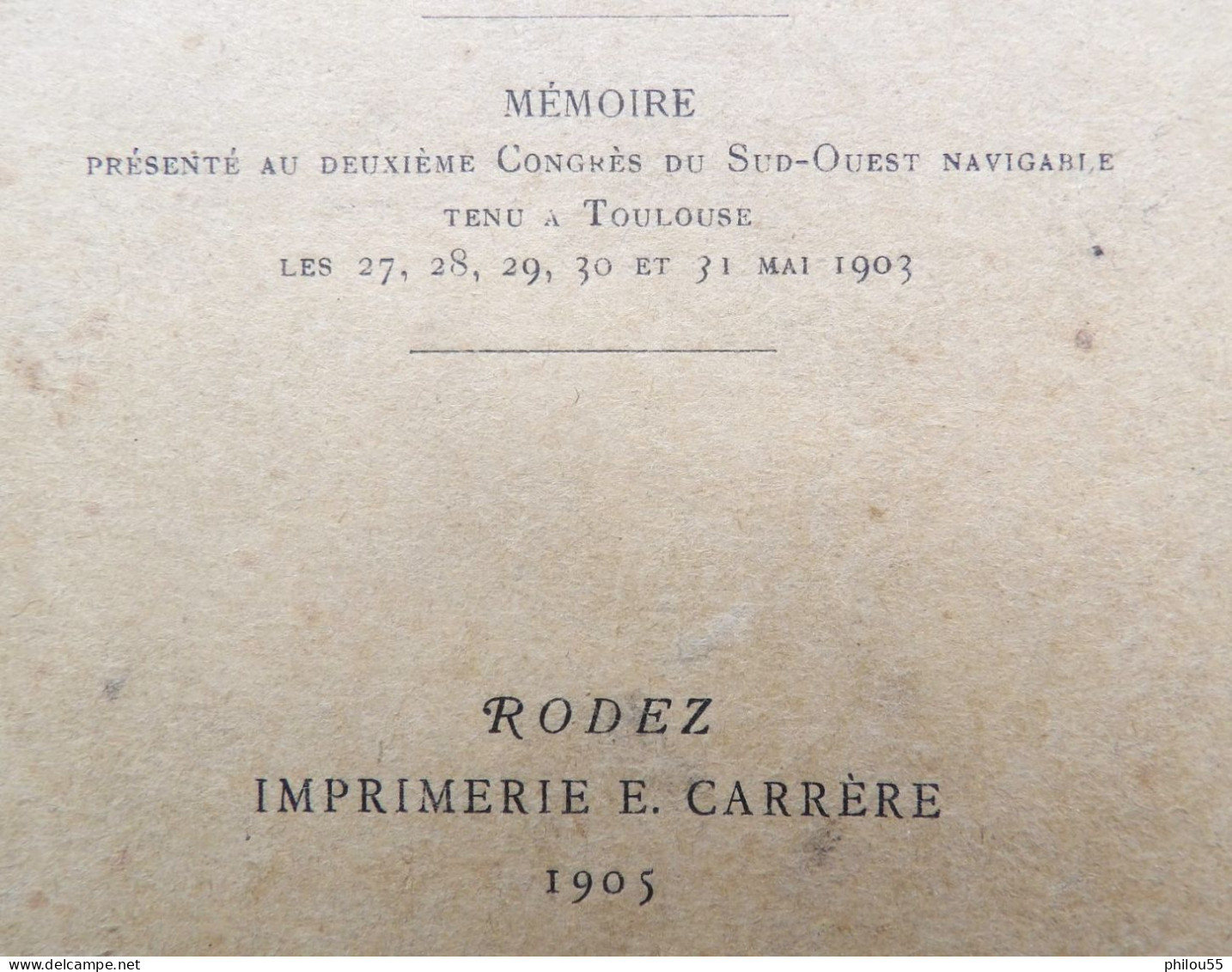 12 AVEYRON 1905 Regime Des Cours D'Eau Du Departement Et Question De Reboisement Par P. BUFFAULT - Midi-Pyrénées