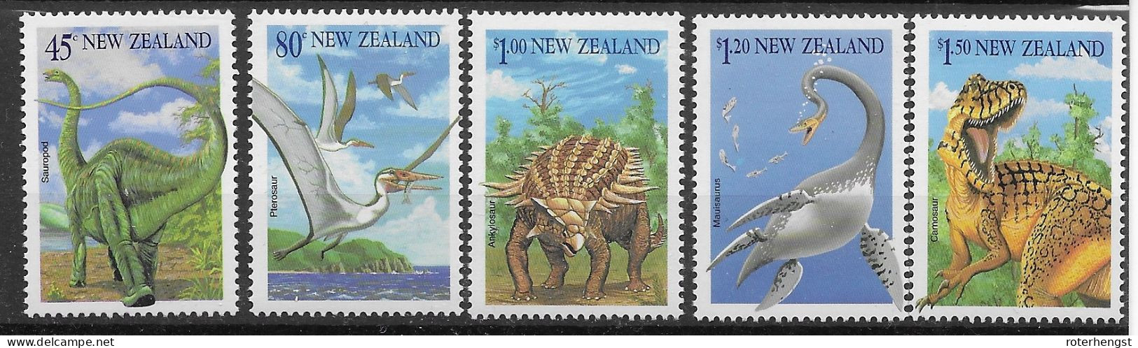 New Zealand Mnh ** 1993 Dinosaurs Set Without Booklet Stamp - Nuevos