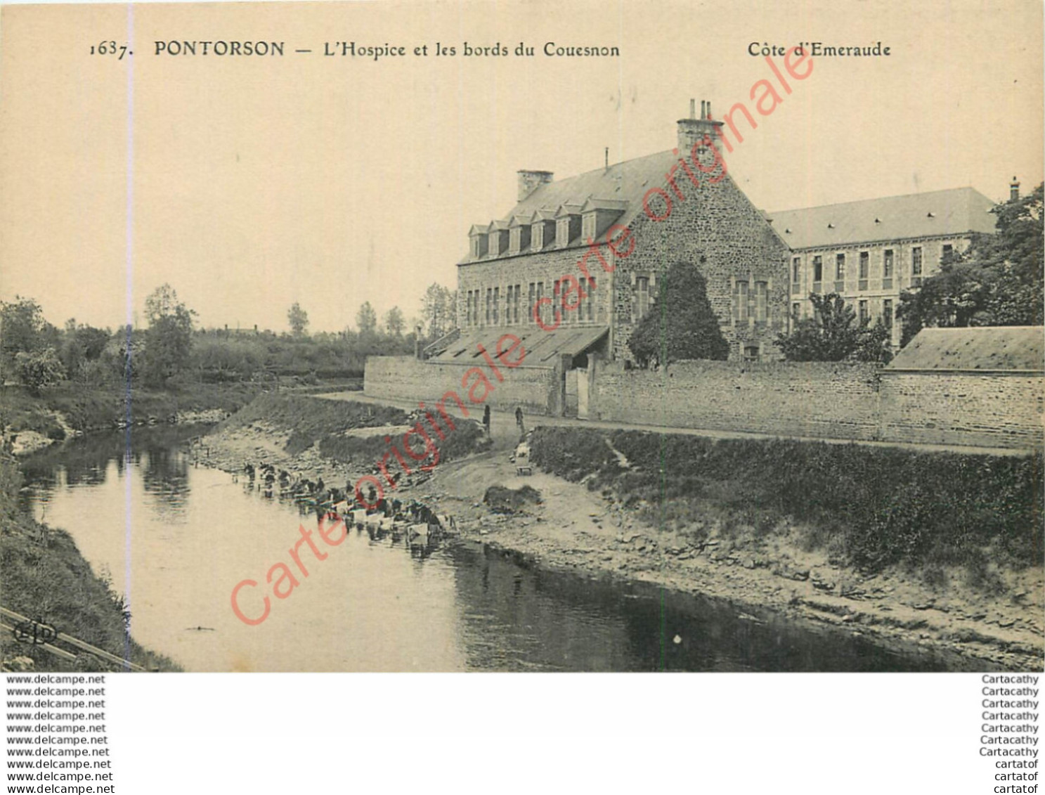 50.  PONTORSON .  L'Hospice Et Les Bords Du Couesnon . - Pontorson