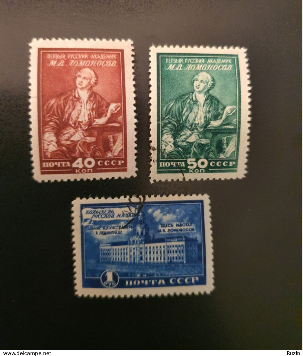 Soviet Union (SSSR) - 1949 - Inauguration Of The Lomonosov Museum / 1x MNH And 2x MH - Nuovi