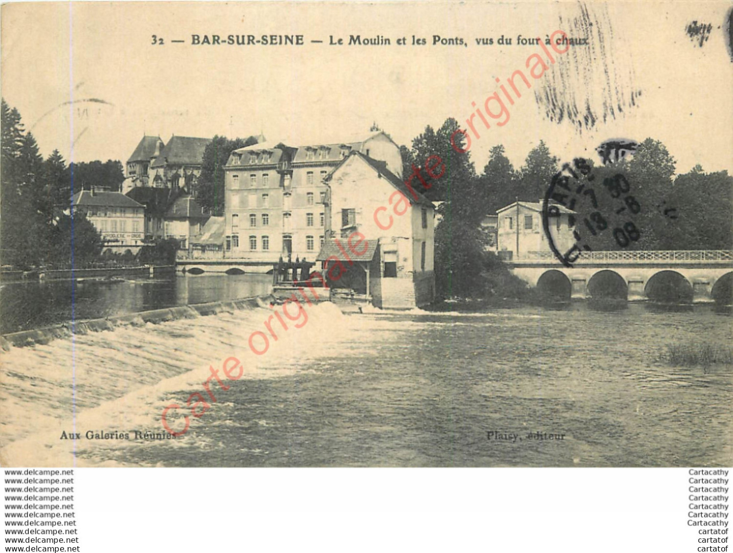 10.  BAR SUR SEINE .  Le Moulin Et Les Ponts Vus Du Four à Chaux . - Bar-sur-Seine