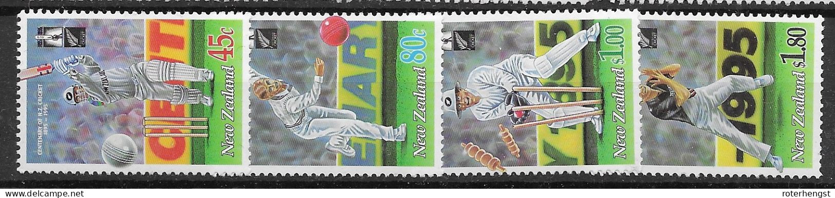 New Zealand Mnh ** 1994 Cricket Set - Unused Stamps