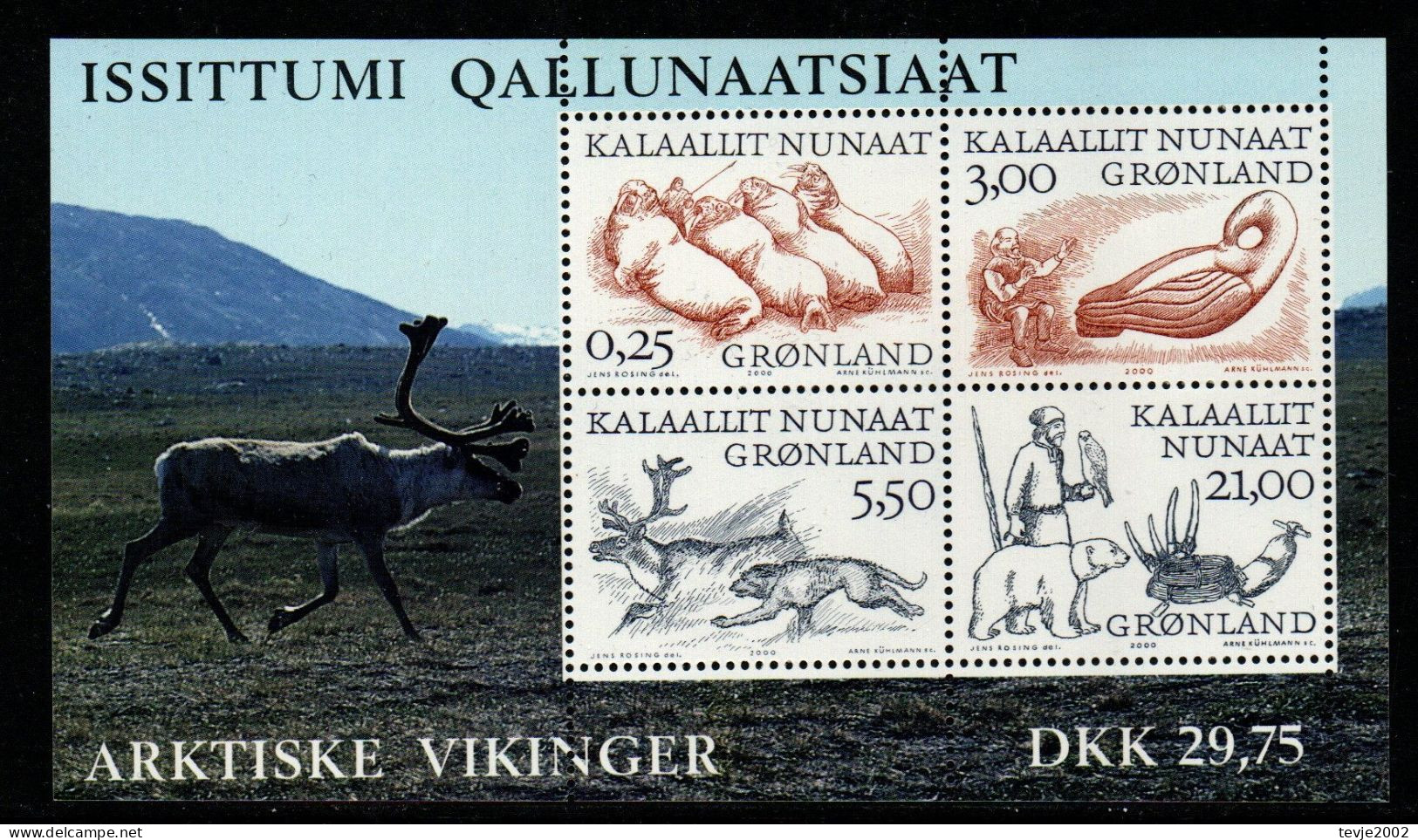 Grönland 2000 - Mi.Nr. Block 18 - Postfrisch MNH - Tiere Animals - Blocchi