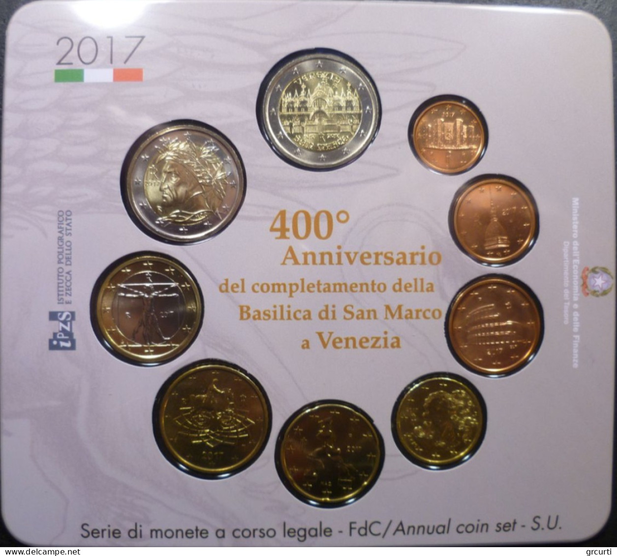 Italia - 2017 - Serie Divisionale - Con 2€ Commemorativa Basilica Di San Marco - Italy