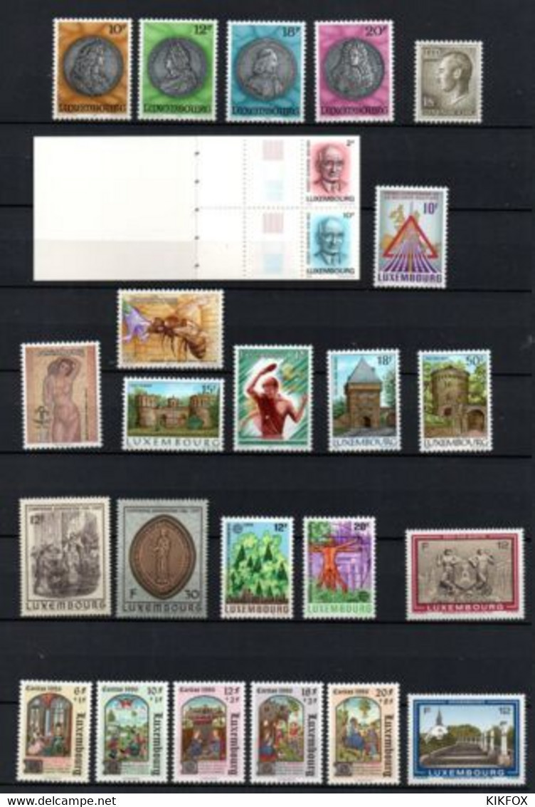 LUXEMBURG,LUXEMBOURG, 1986 Kompletter Jahrgang Mi. 1143-1167 , YT 1093-1117,COMPLETE YEAR , POSTFRISCH, NEUF - Années Complètes