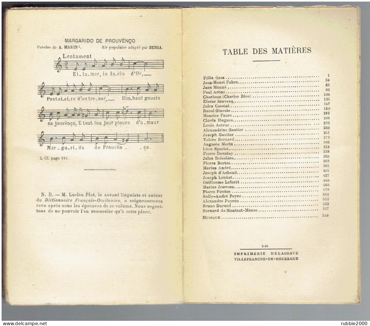 ANTHOLOGIE DE FELIBRIGE PROVENCAL 1850 A NOS JOURS POESIE LANGUEDOC OCCITAN FREDERIC MISTRAL - Auteurs Français