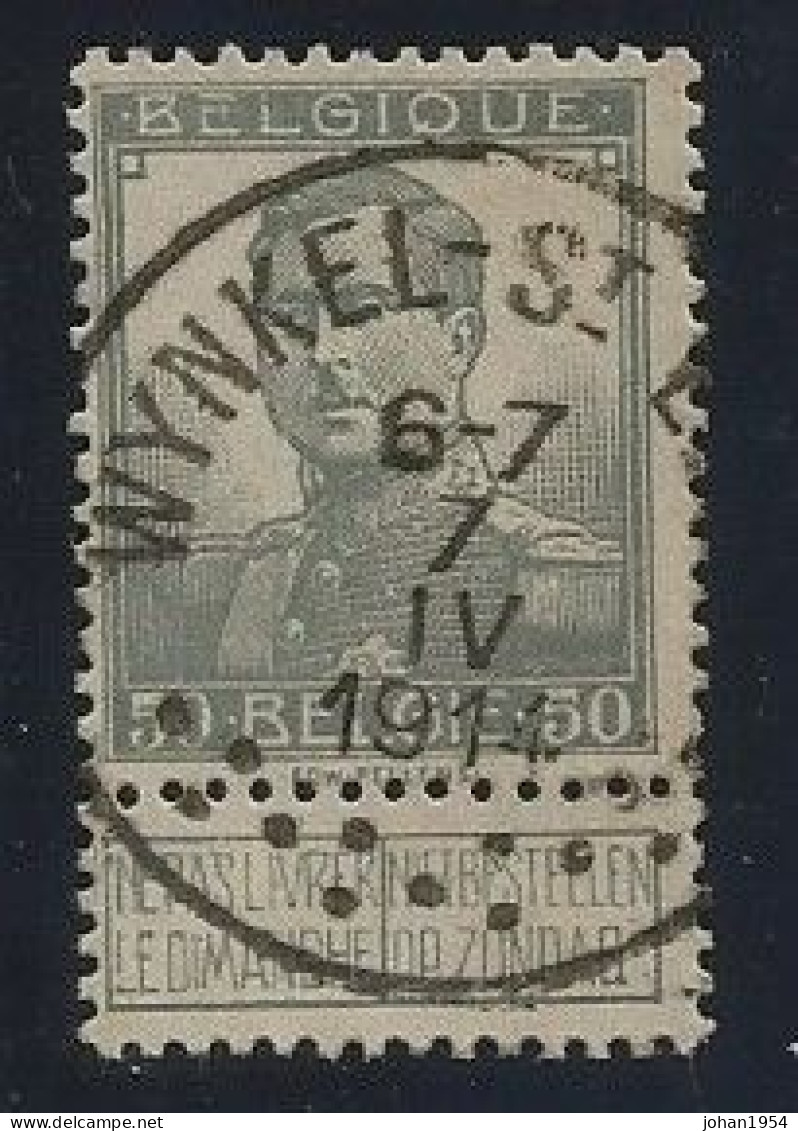 N°115, Afst. WYNKEL-ST ELOY 07/04/1914 - COBA € 50 -- Sint-Eloois-Winkel - 1912 Pellens