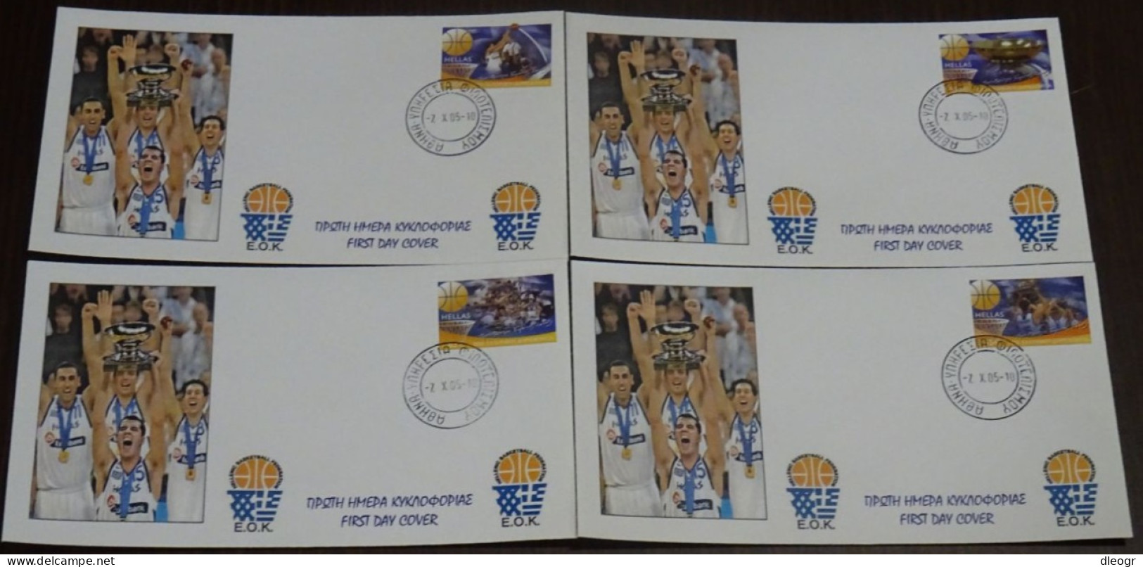 Greece 2005 Eurobasket 05 Greece Champions Unofficial FDC - FDC