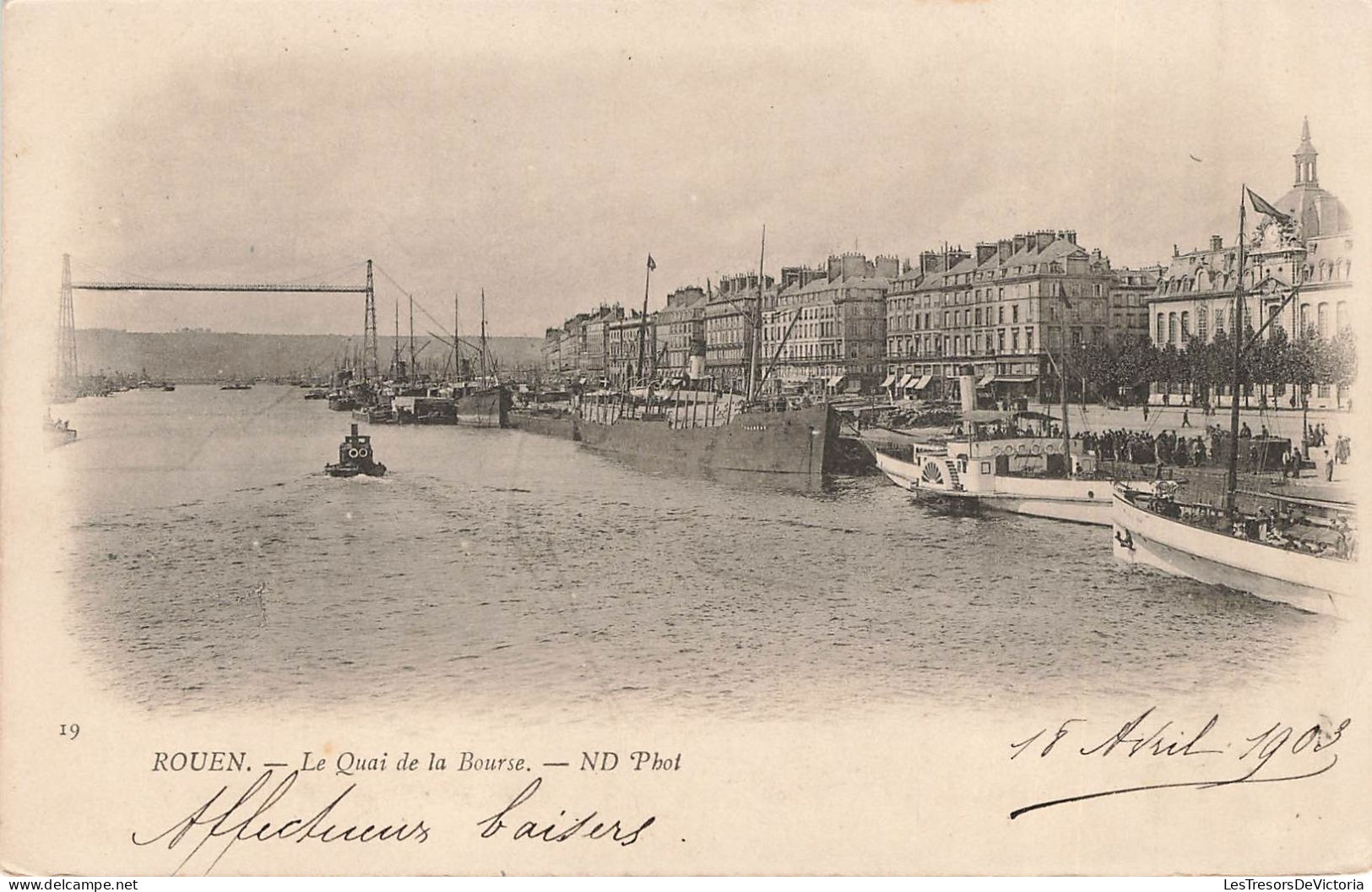 FRANCE - Rouen - Le Quai De La Bourse - Carte Postale Ancienne - Rouen