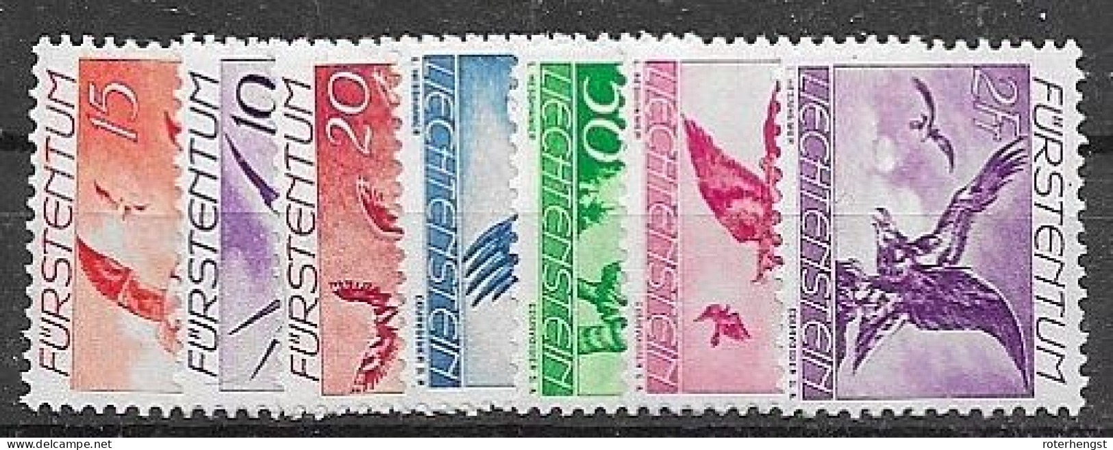 Liechtenstein Birds Set Mh * (55 Euros) 1939 - Neufs