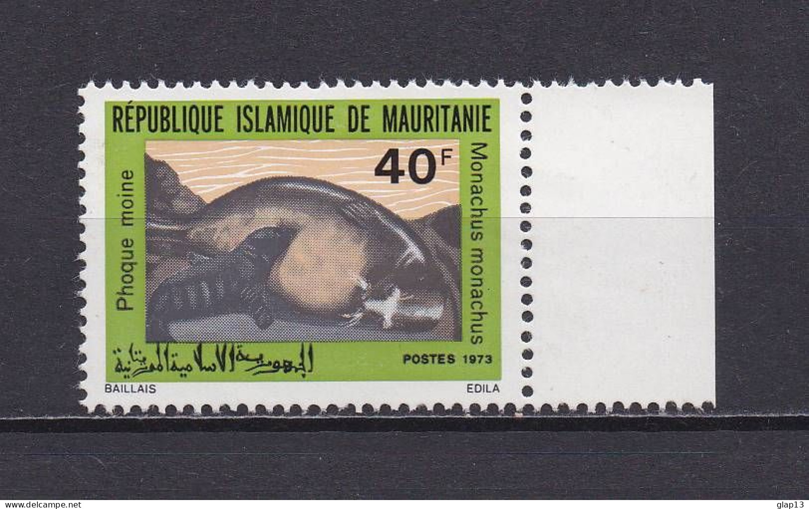 MAURITANIE 1973 TIMBRE N°305 NEUF** PHOQUE - Mauretanien (1960-...)