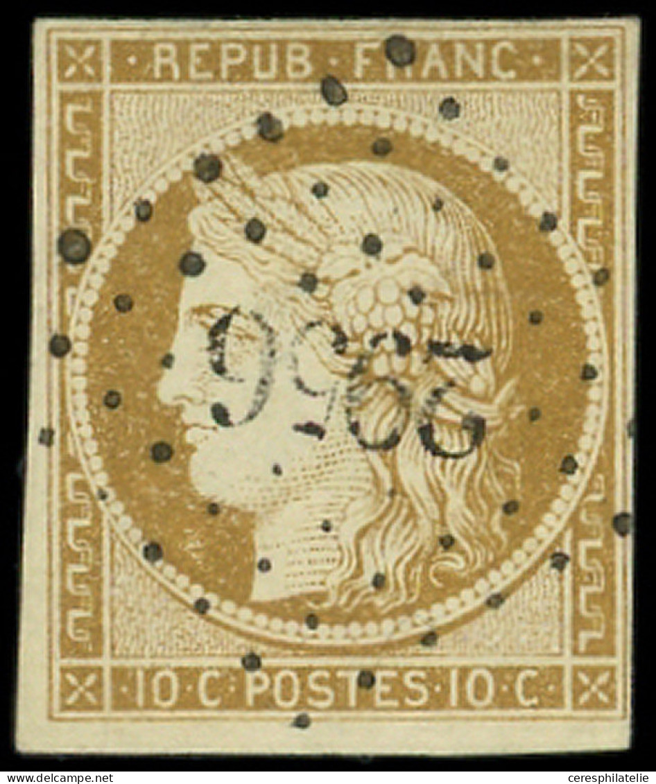 EMISSION DE 1849 - 1    10c. Bistre-jaune, Obl. PC 2956 De SURGERES, TB - 1849-1850 Ceres