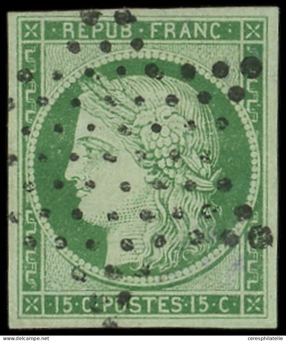 EMISSION DE 1849 - 2    15c. Vert, Obl. ETOILE, TTB - 1849-1850 Ceres