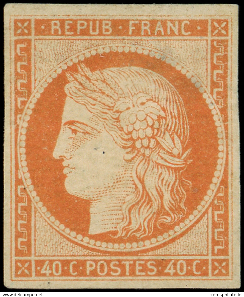 * EMISSION DE 1849 - 5A   40c. Orange Avec Sa Gomme Caractéristique, TB, Certif. Calves - 1849-1850 Ceres