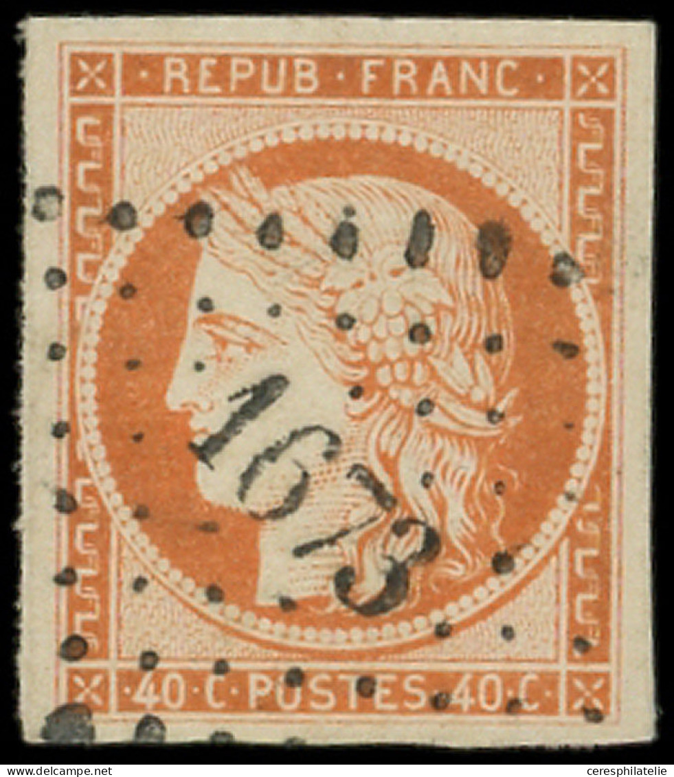EMISSION DE 1849 - 5    40c. Orange, Obl. PC 1673 De LAVAL, Très Frais, Superbe - 1849-1850 Cérès