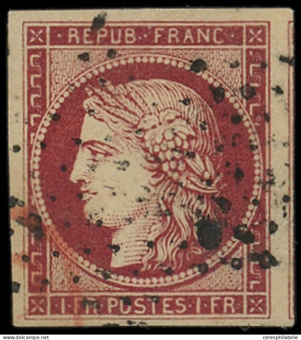 EMISSION DE 1849 - 6b    1f. Carmin Foncé, Très Belles Marges, Obl. ETOILE, TTB - 1849-1850 Cérès