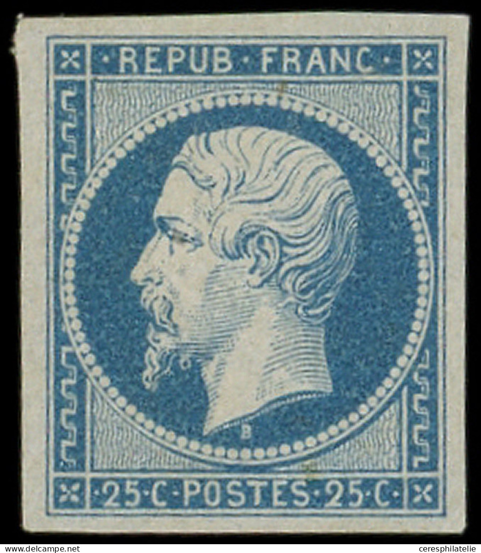 * PRESIDENCE - 10   25c. Bleu, 1 Grain Dans Le Papier, Néanmoins Frais Et TB - 1852 Louis-Napoleon