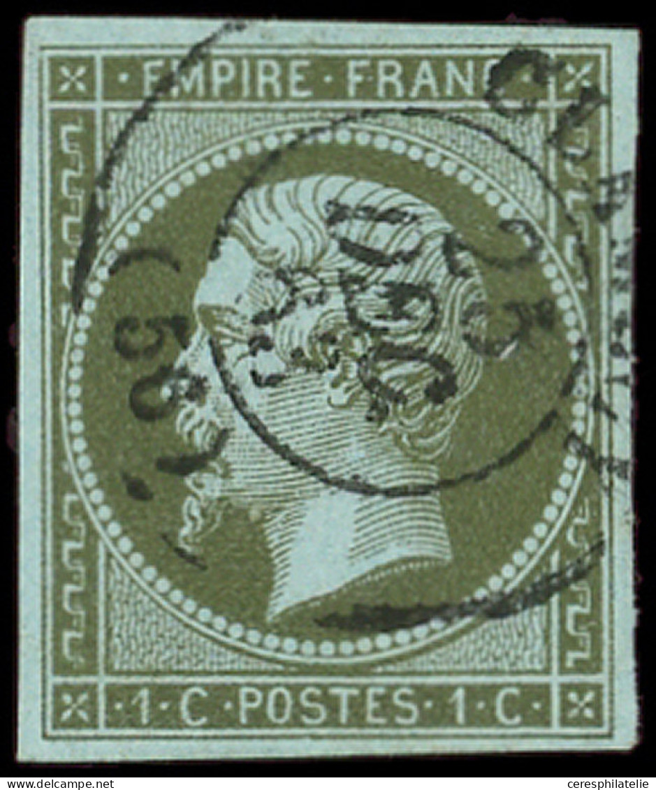 EMPIRE NON DENTELE - 11    1c. Olive, Obl. Càd T15 CLAMECY 25/12/63, TTB - 1853-1860 Napoléon III.