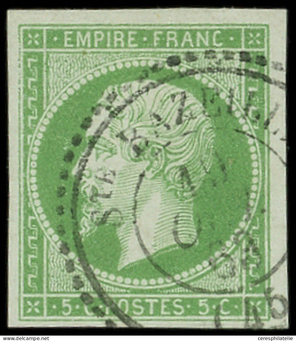 EMPIRE NON DENTELE - 12    5c. Vert, Obl. Càd T22 Ste BAZEILLE, TTB - 1853-1860 Napoléon III.