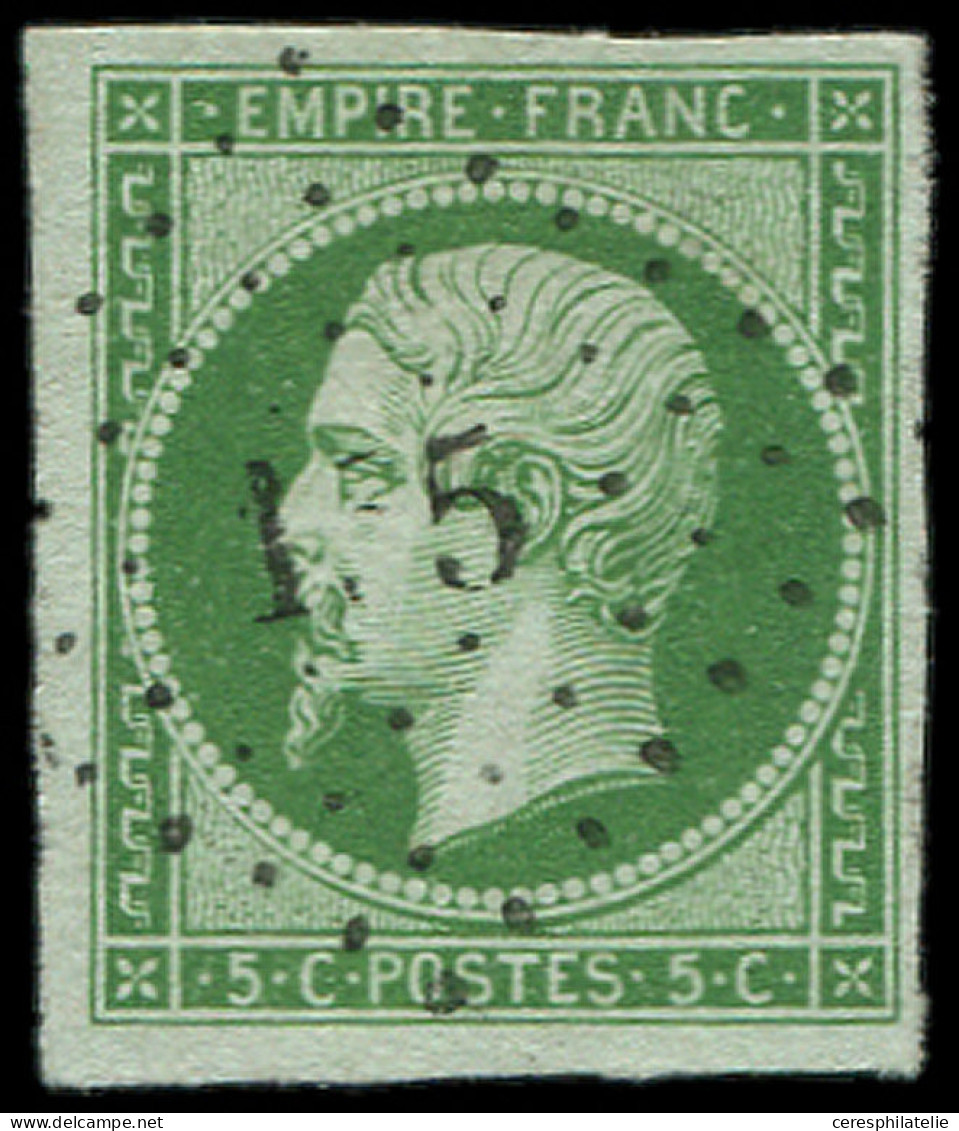 EMPIRE NON DENTELE - 12b   5c. Vert Foncé, Obl. PC, TTB - 1853-1860 Napoléon III