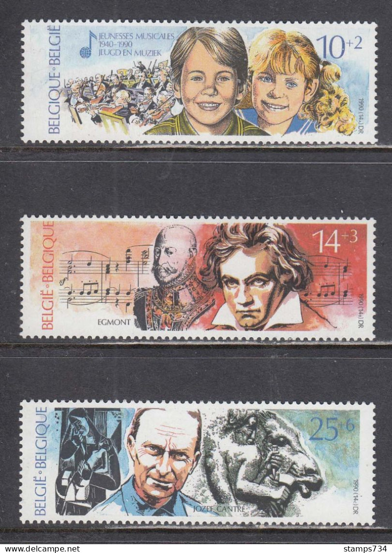 Belgium 1990 - Culture : Music, Mi-Nr. 2439/41, MNH** - Ungebraucht