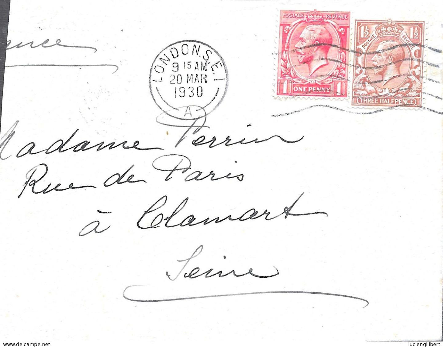 GRANDE BRETAGNE  -  LETTRE   -2030 -  POUR  LA FRANCE - Storia Postale