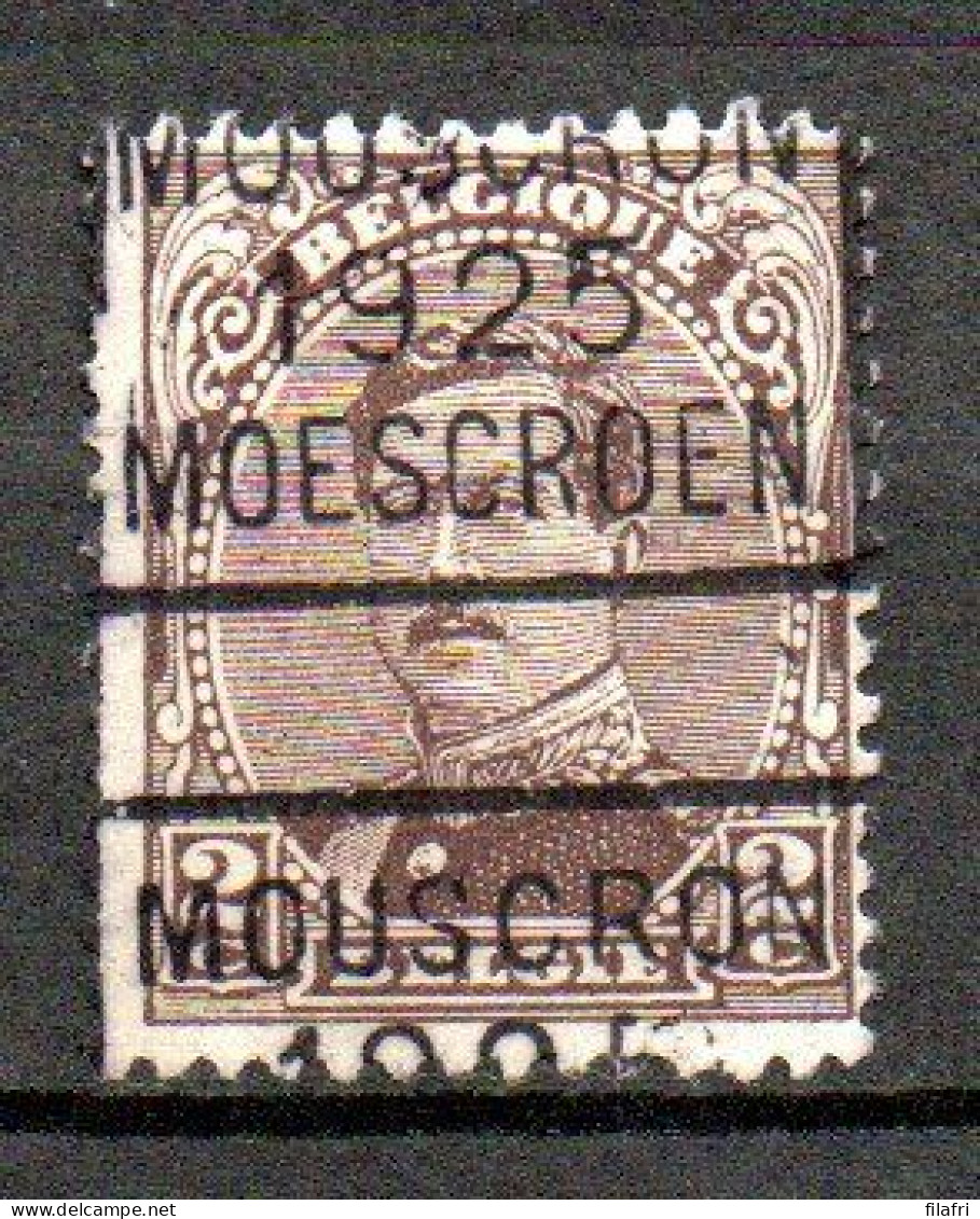3441 Voorafstempeling Op Nr 136 - MOESCROEN 1925 MOUSCRON - Positie C - Rollo De Sellos 1920-29