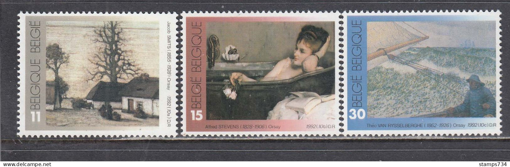 Belgium 1992 - Painting, Mi-Nr. 2514/16, MNH** - Ongebruikt