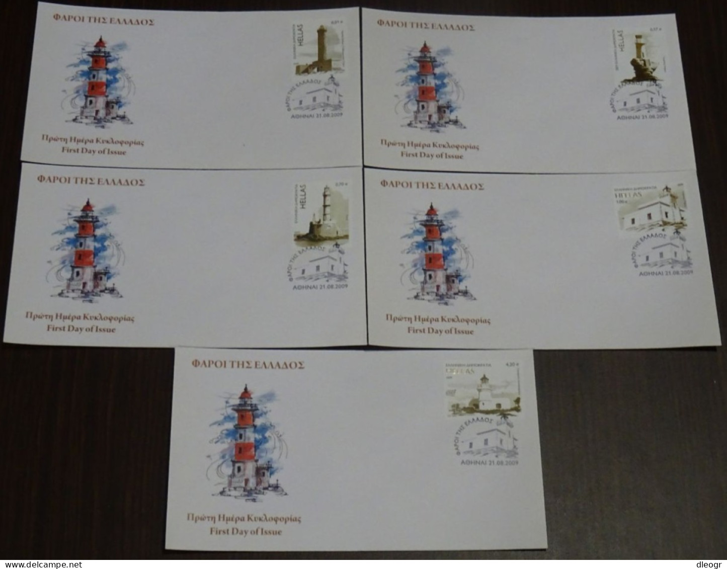Greece 2009 Lighthouses Of Greece Unofficial FDC - FDC