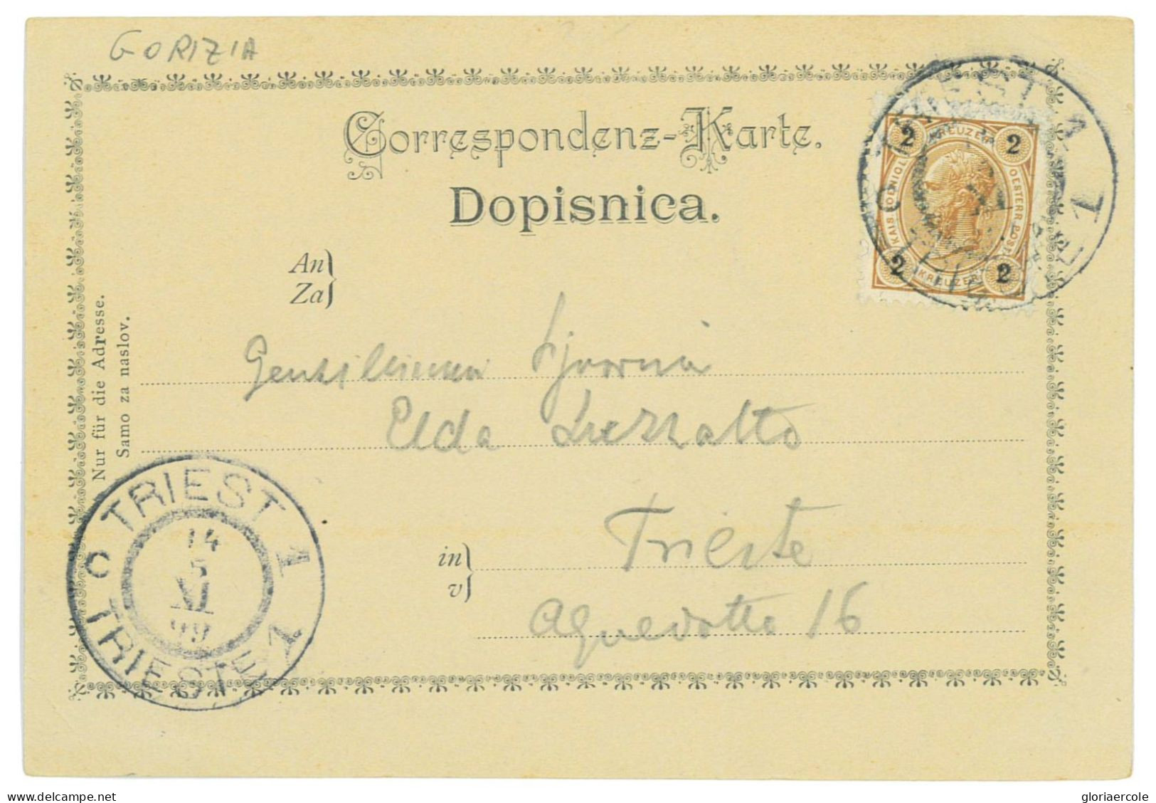 P3013 - DIVAÇA (SLOVENIA) GRÜSS AUSS 1899 (RUDOLFS GROTTE) - Slowenien
