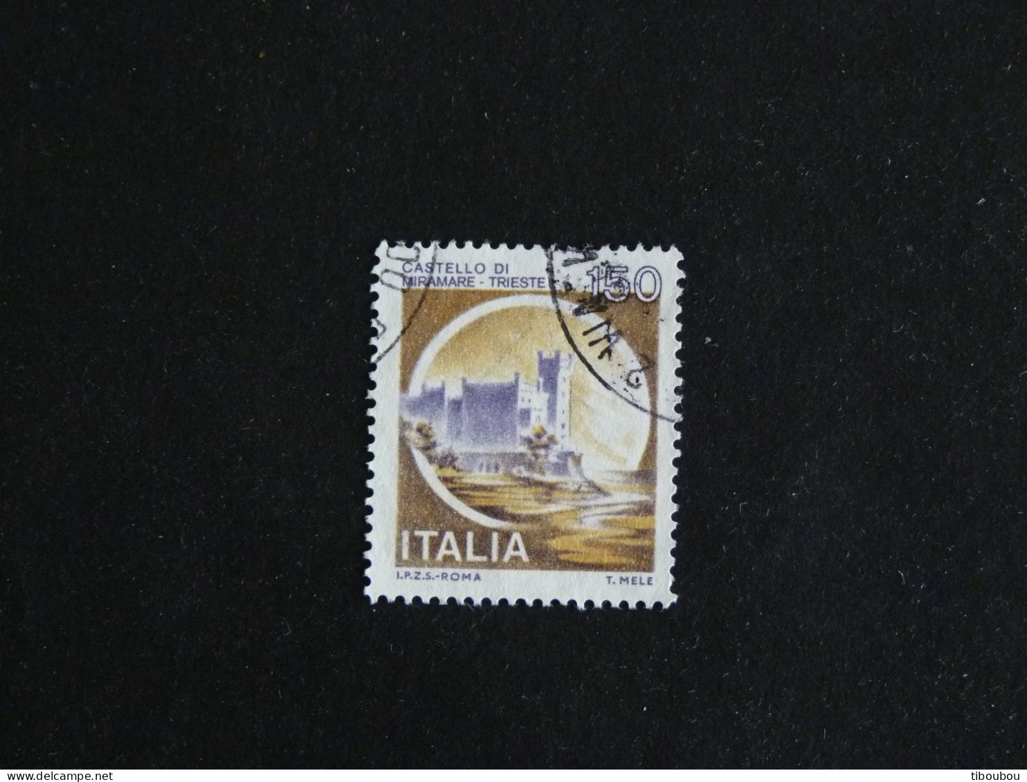 ITALIE ITALIA YT 1442 OBLITERE - CHATEAU DE MIRAMARE TRIESTE - 1971-80: Used