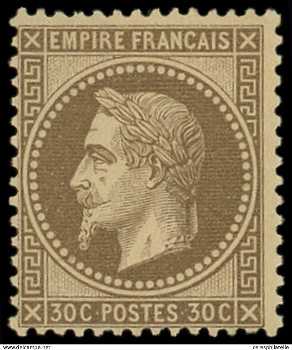 * EMPIRE LAURE - 30h  30c. Brun Clair, FOND LIGNE, TB - 1863-1870 Napoléon III Lauré