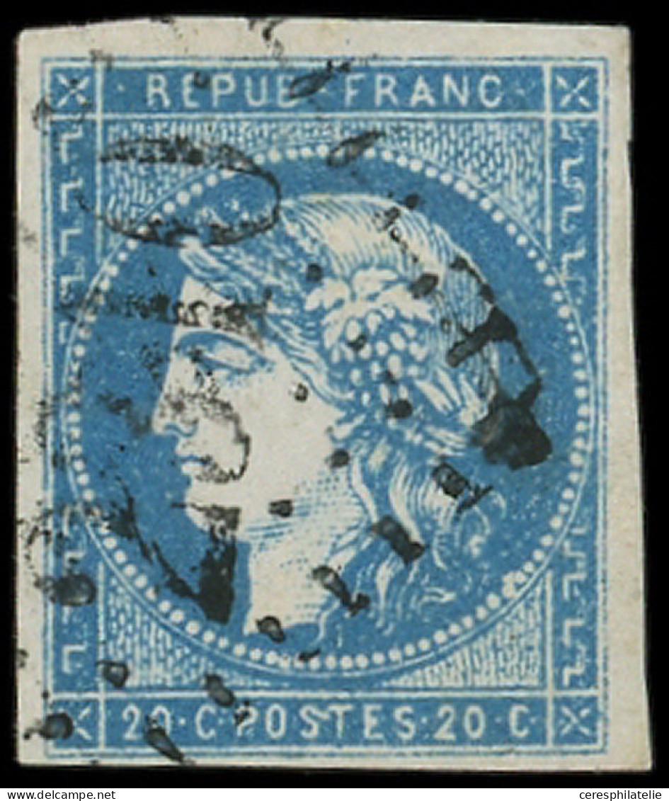 EMISSION DE BORDEAUX - 44B  20c. Bleu, T I, R II, Obl. GC 2310 De MENDE, TB. Br - 1870 Uitgave Van Bordeaux