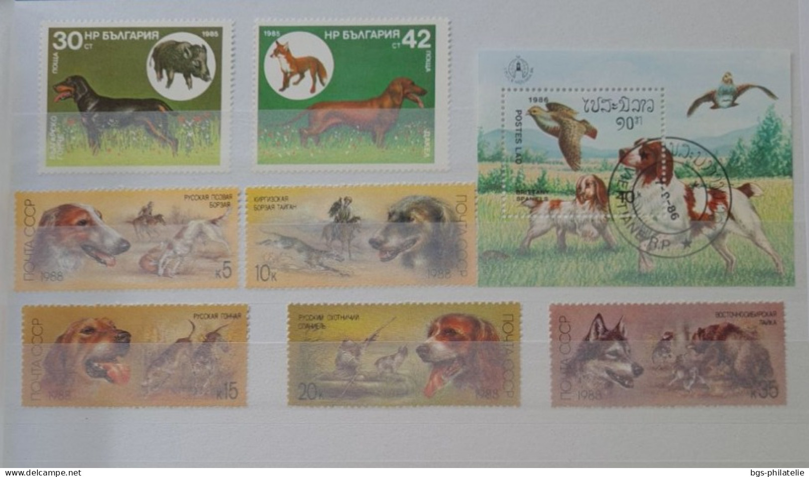 Collection de timbres sur le thème des Animaux.