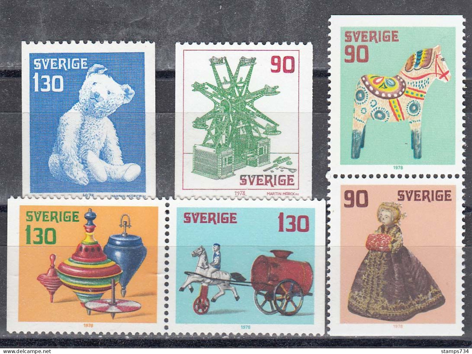 Schweden 1978 - Weihnachten, Mi-Nr. 1045D/50C, MNH** - Neufs