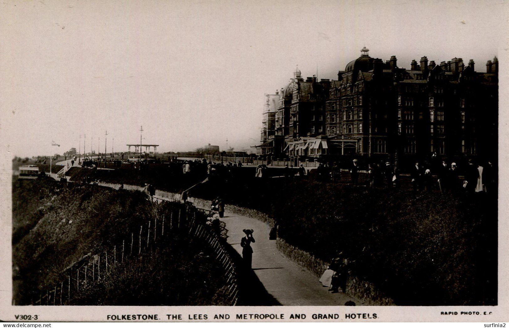 KENT - FOLKESTONE - THE LEES AND METROPOLE AND GRAND HOTELS RP   Kt1273 - Folkestone