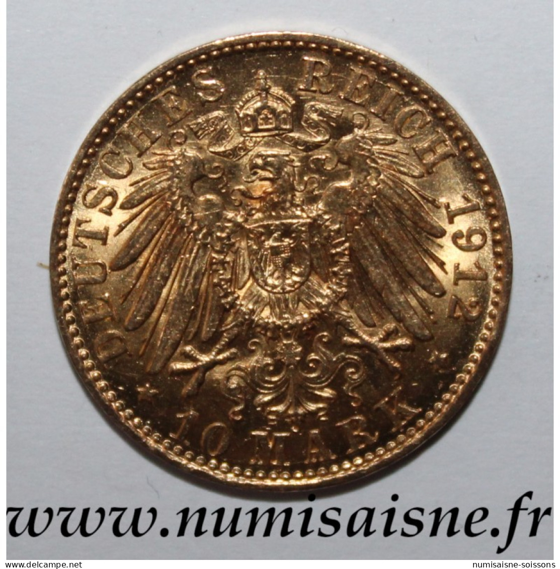 ALLEMAGNE - PRUSSE - KM 520 - 10 MARK 1912 A - Berlin - OR - TTB+ - Andere & Zonder Classificatie