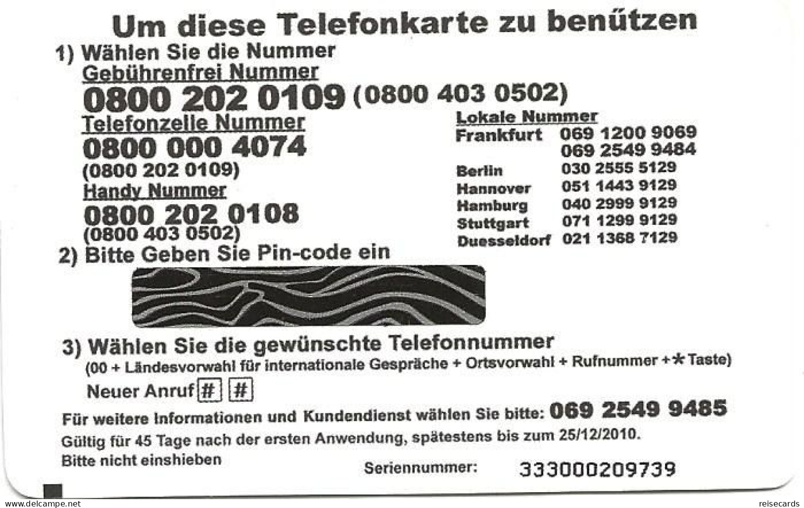 Germany: Prepaid Wisdom. Mint - GSM, Voorafbetaald & Herlaadbare Kaarten