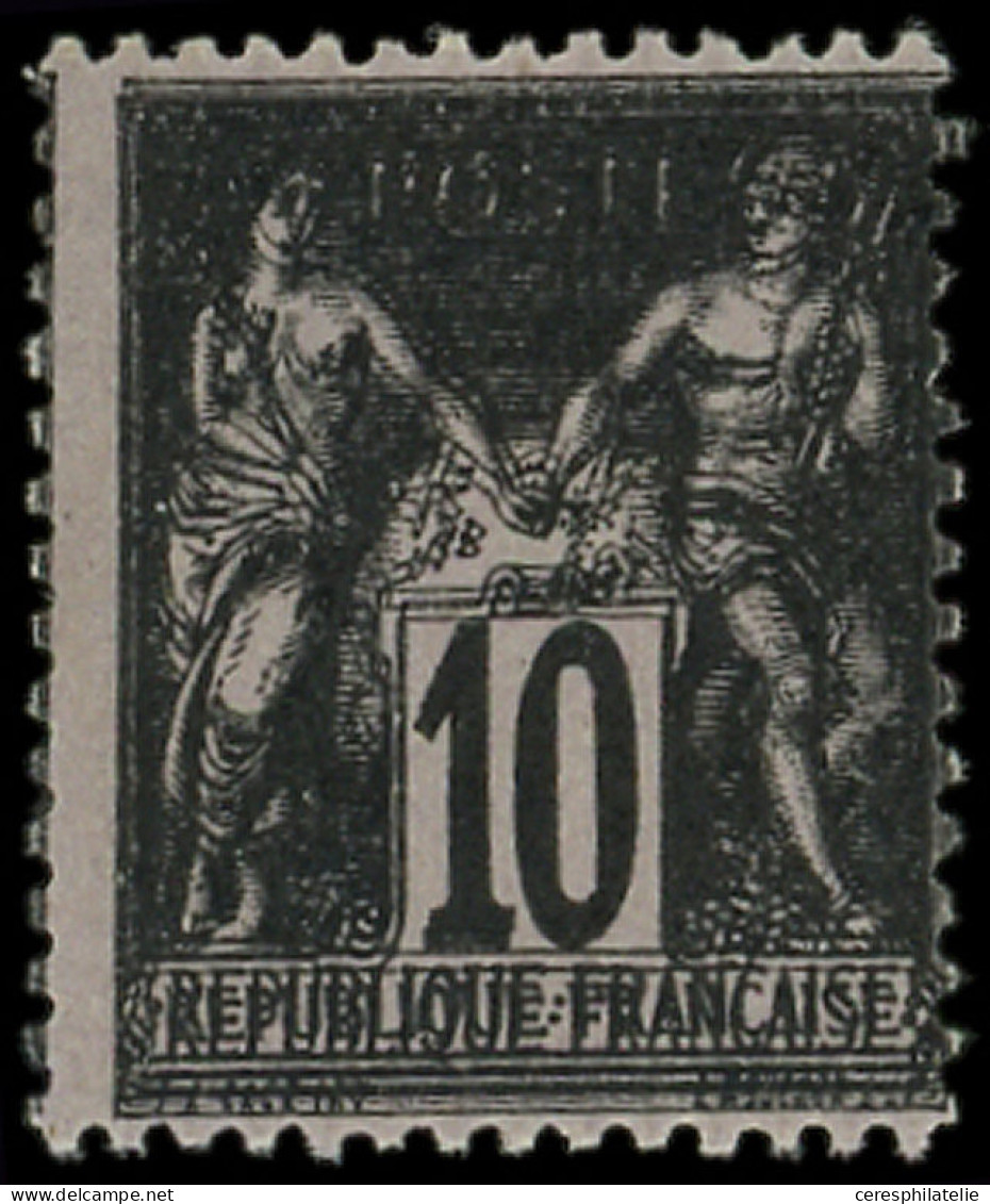 ** TYPE SAGE - 103d 10c. Noir Sur Lilas, DOUBLE IMPRESSION, Frais, TTB, Certif Scheller, Cote Et N° Spink - 1898-1900 Sage (Tipo III)