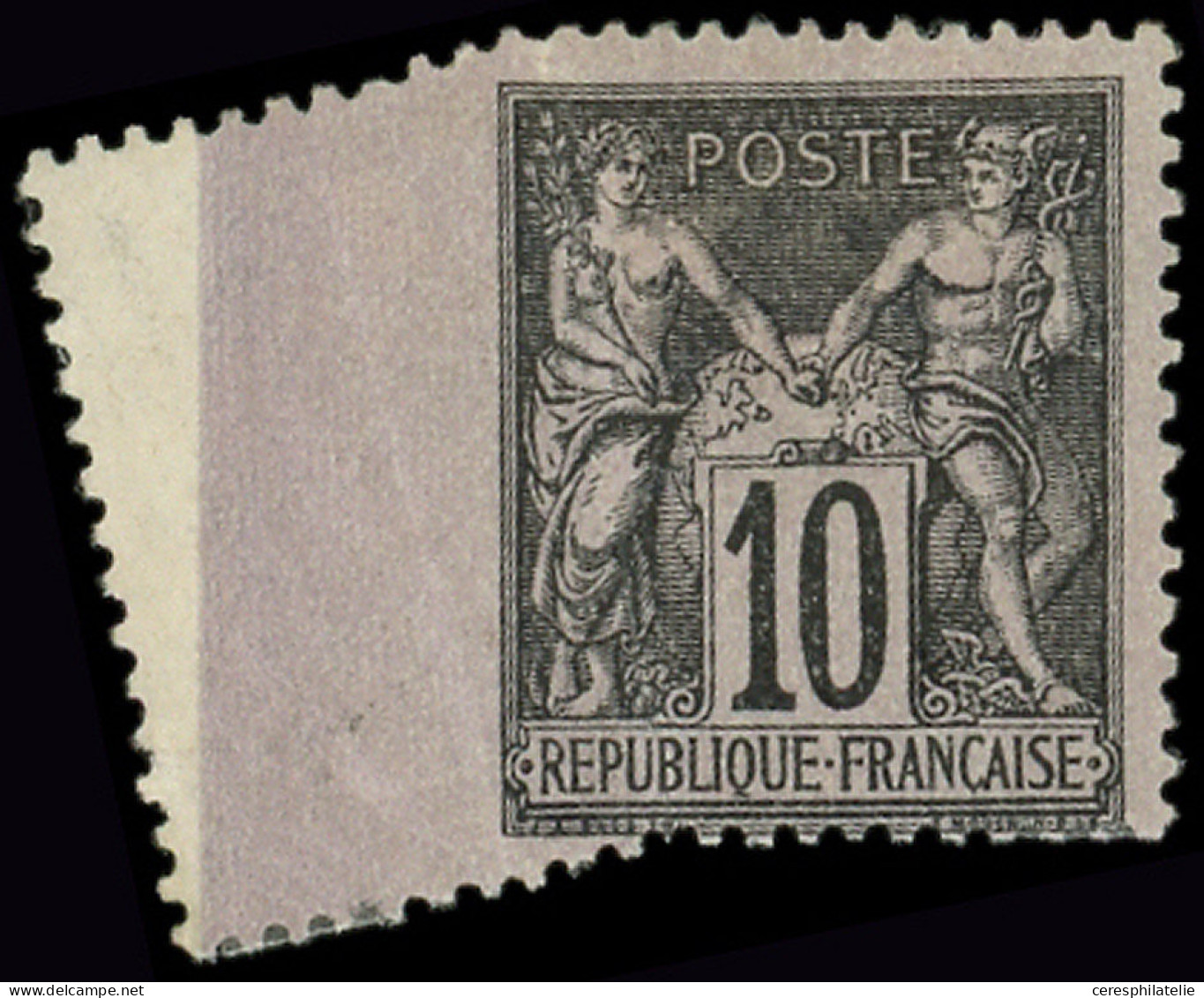 * TYPE SAGE - 103  10c. Noir Sur Lilas, Bdf, Piquage OBLIQUE, TB - 1898-1900 Sage (Type III)