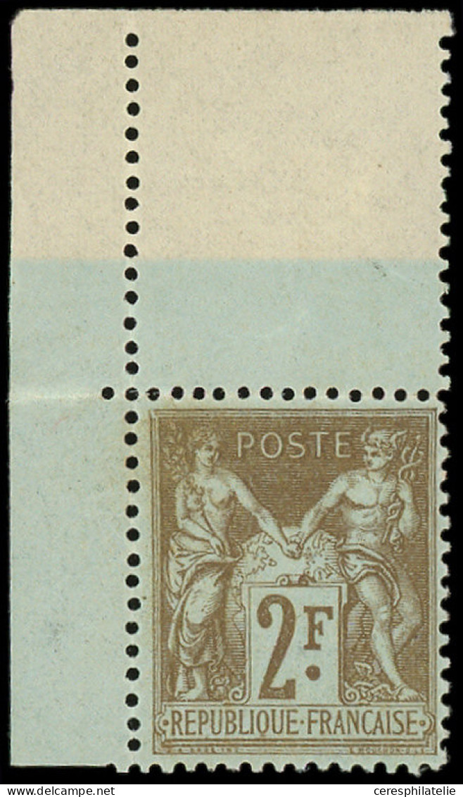 ** TYPE SAGE - 105   2f. Bistre Sur Azuré, Cdf, Fraîcheur Postale, TTB/Superbe - 1898-1900 Sage (Type III)