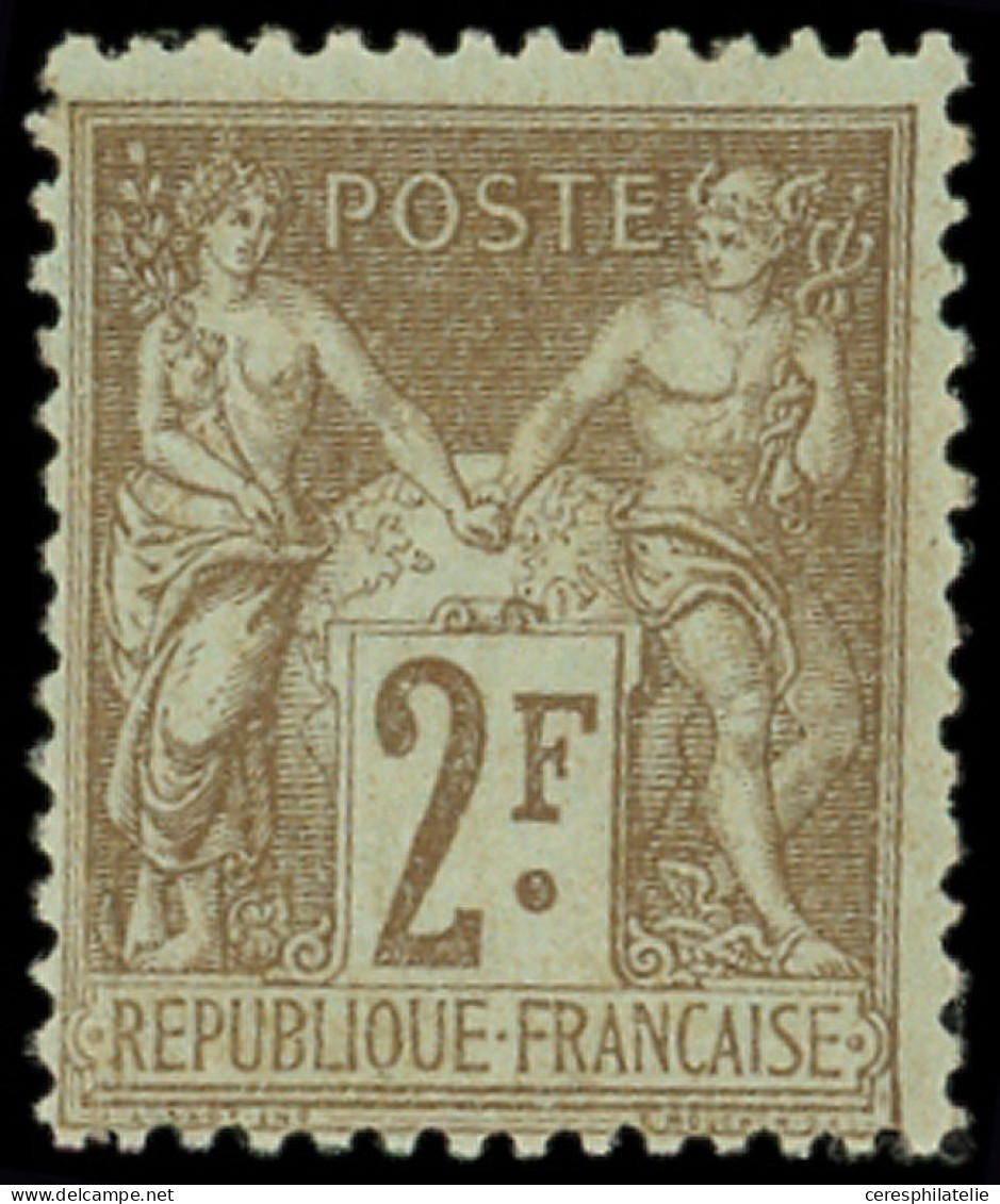 * TYPE SAGE - 105   2f. Bistre Sur Azuré, TB - 1898-1900 Sage (Tipo III)